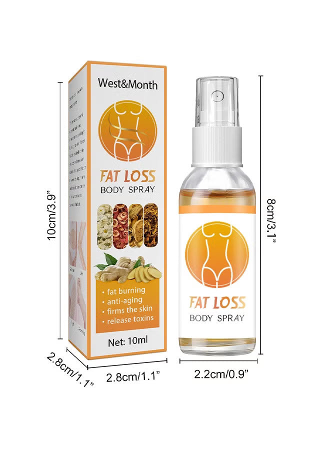 Fat Burning Body Spray – Slimming & Anti-Cellulite Metabolism Booster, Fit Plus Skin Tightening Spray 10ml