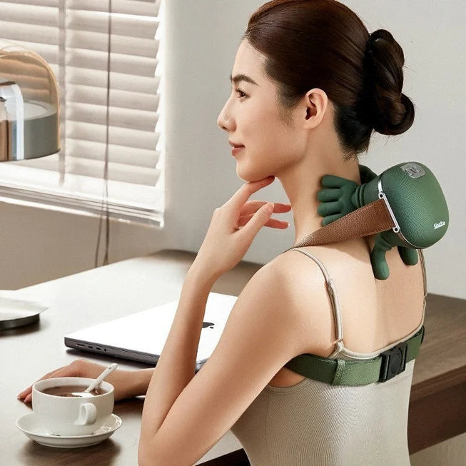 Neck & Shoulder Massager with Heat – Portable Deep Tissue Pain Relief