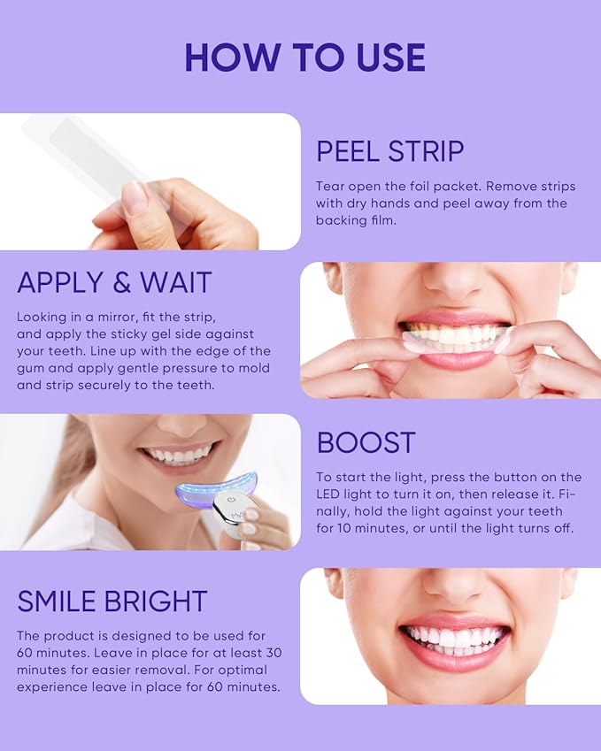 Home Tooth Cleaning Kit with LED Light Accelerator