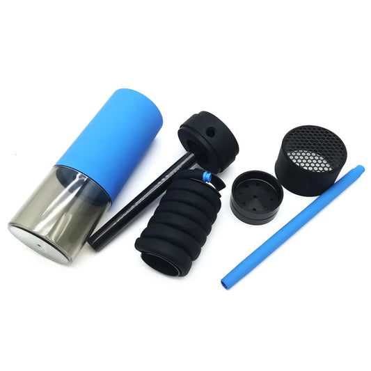 Portable Cup Hookah Set - Car Shisha, Mini Narguile with Protective Case, Soft Touch Finish - Perfect for Indoor/Outdoor Smoking